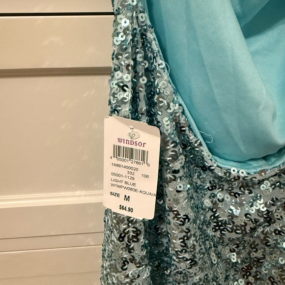 Windsor Aqua Sequin Dress - Picture 3 of 3